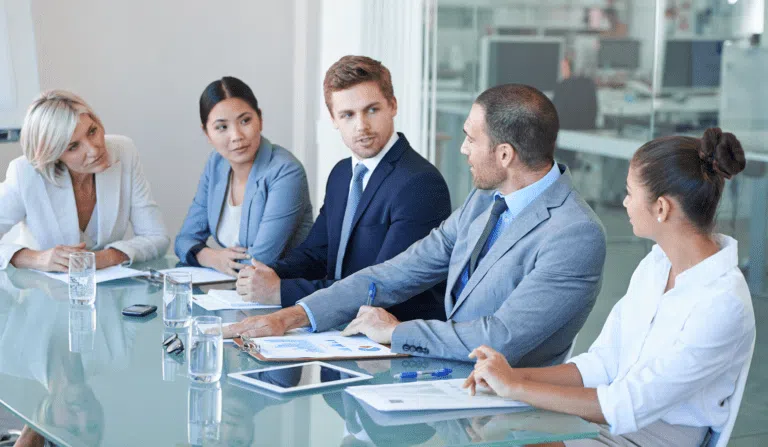 a group of business colleagues meeting